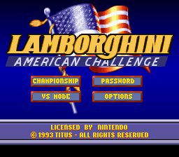 Lamborghini - American Challenge Title Screen